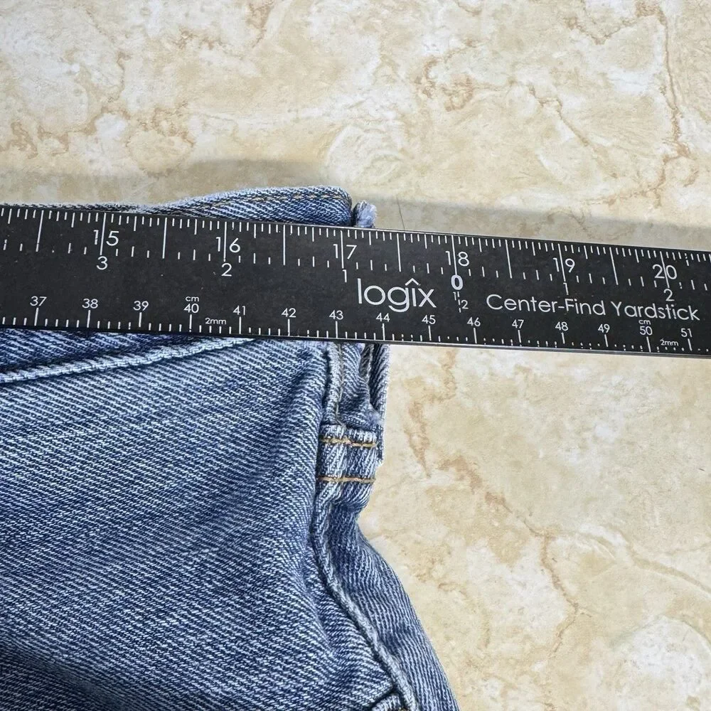 Levis 501 Button Fly Jeans Mens 34x32 Blue Denim Pants Faded Work Chore Office